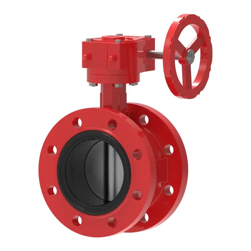 Fire Gear Flange Kupu Valve