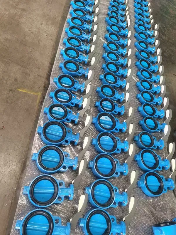 Lever Wafer Concentric Butterfly Valve Nylon Coated Disc
