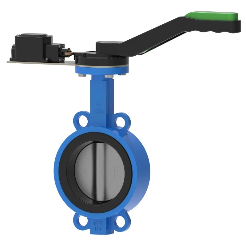 Lever Signal Actuated Wafer Butterfly Valve Tutul Aktif