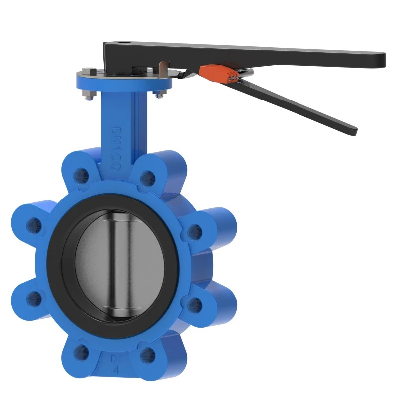 Ngunci Lever Wafer Concentric Butterfly Valve