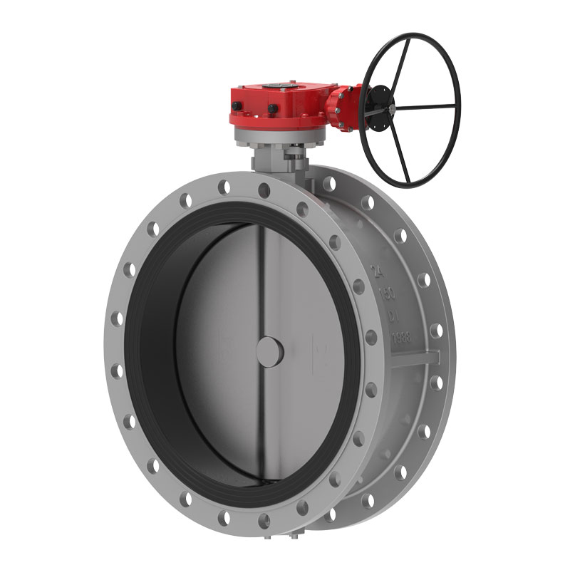 Soft Lenggah Double Flange Kupu Valve
