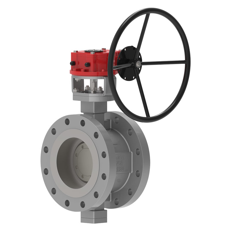 Triple Eccentric Metal Lenggah Flange Kupu Valve